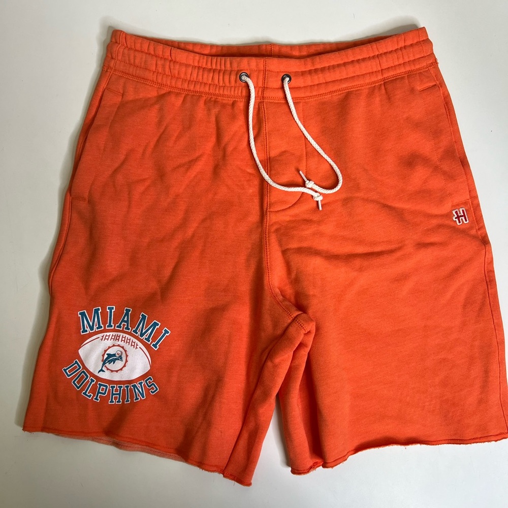 HOMAGE Orange Miami Dolphins Gridiron Sweat Shorts - Size Medium